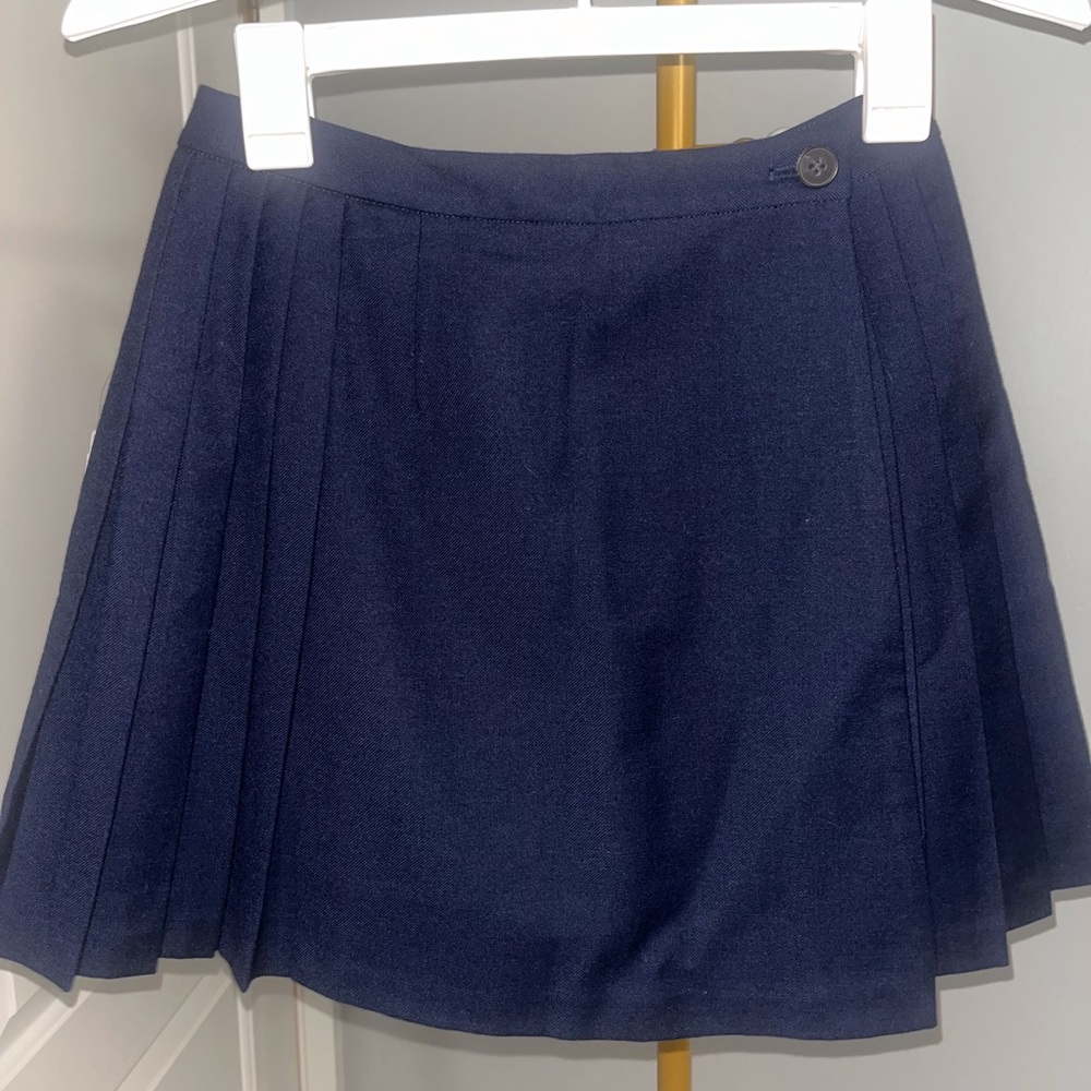 Jack Wills Navy Pleated Mini Skirt